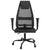 Office Chair Height Adjustable Black Mesh Fabric and Faux Leather
