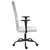 Office Chair Height Adjustable White Mesh Fabric and Faux Leather