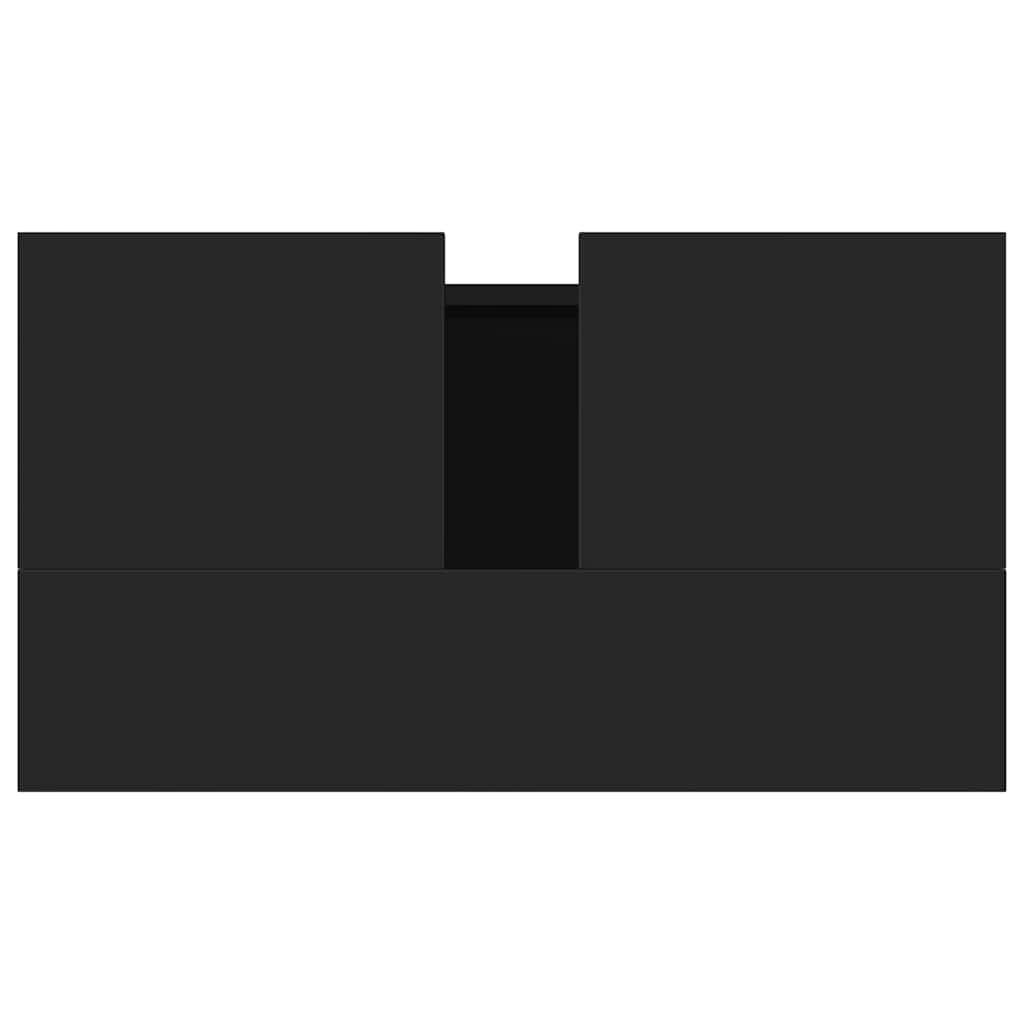 Bathroom Cabinet Black 58x33x60 cm Engineered Wood