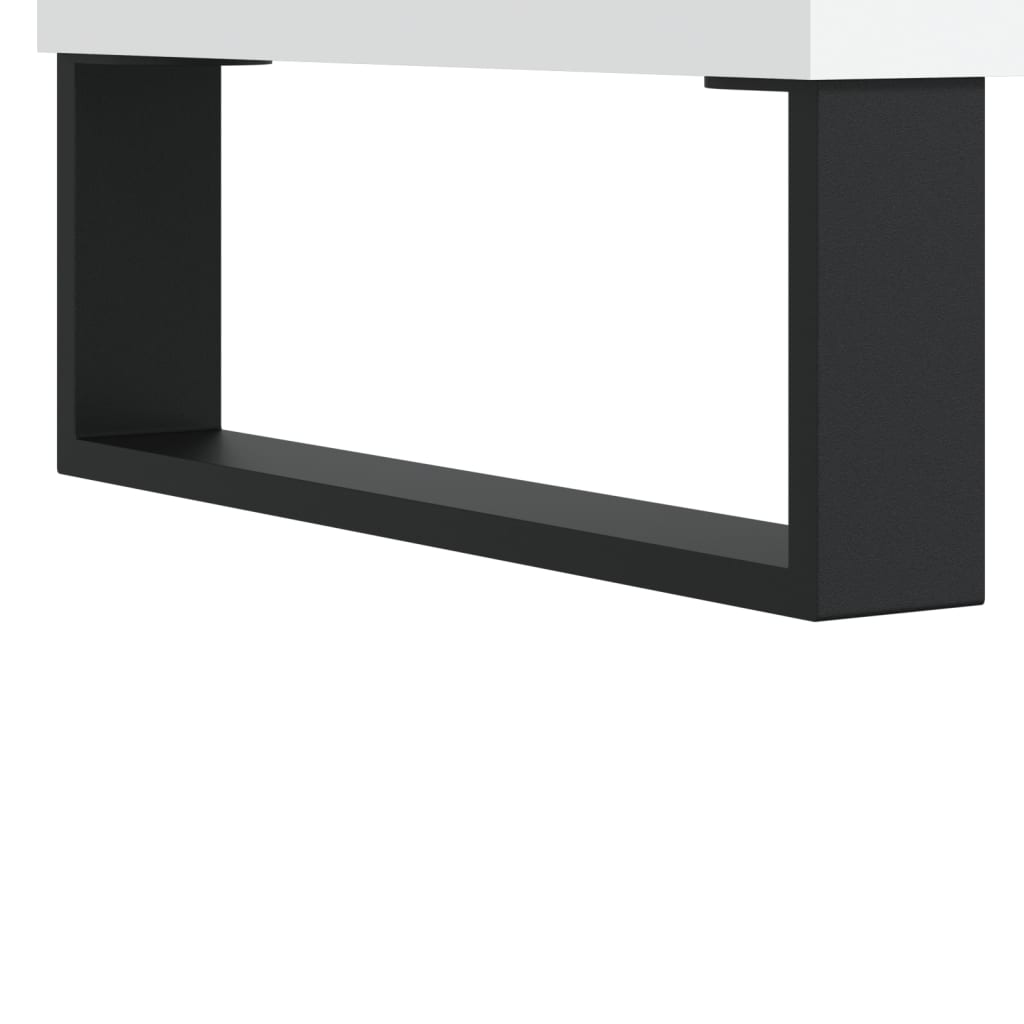 Record Cabinet White 100x38x48 cm Engineered Wood