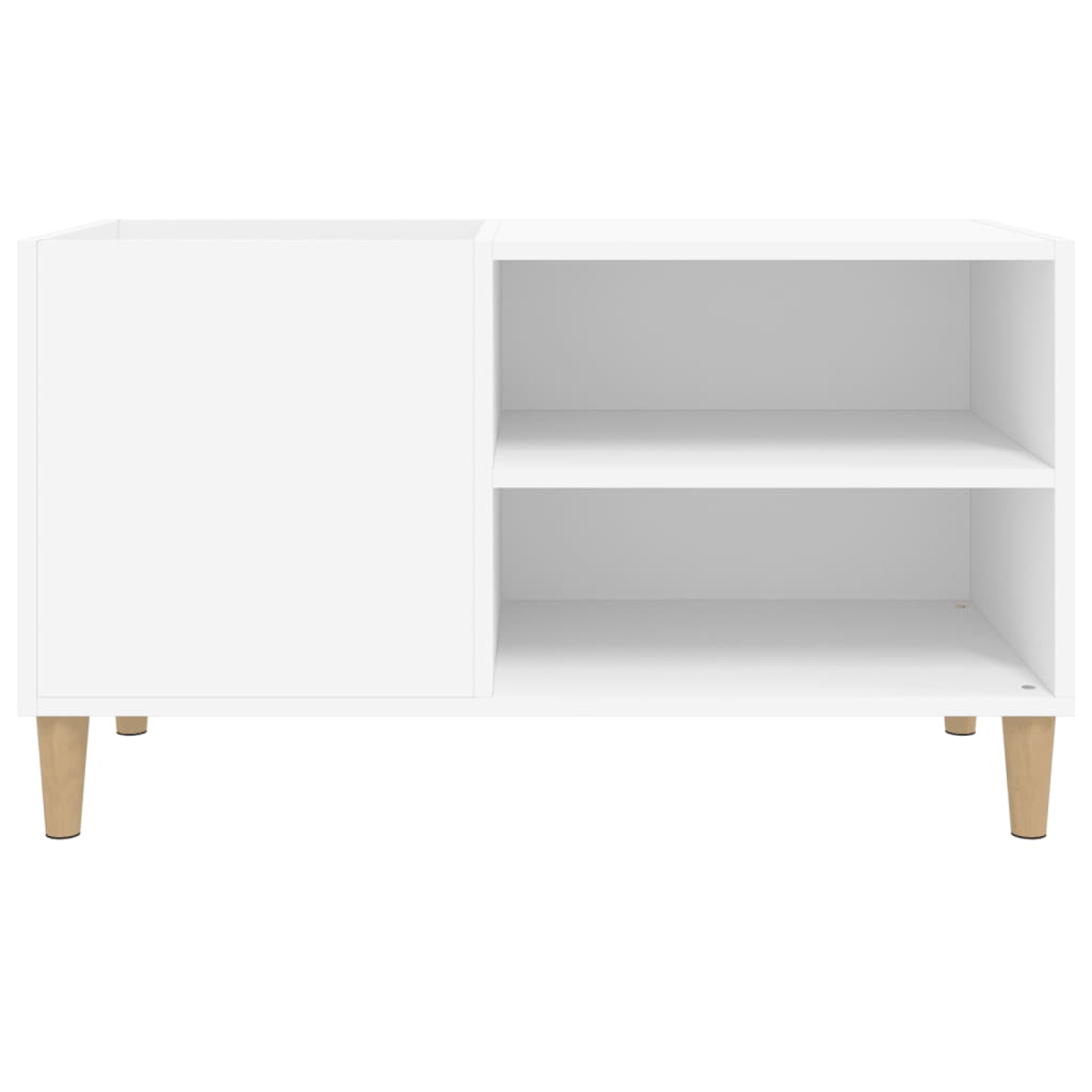 Record Cabinet White 84.5x38x48 cm Engineered Wood