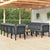 9 Piece Garden Lounge Set Black and Grey Poly Rattan