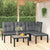 5 Piece Garden Lounge Set Black and Grey Poly Rattan