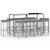 11 Piece Garden Bar Set with Cushions Grey Poly Rattan