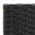 9 Piece Garden Bar Set Black Poly Rattan