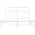 Metal Bed Frame without Mattress with Headboard White 150x200 cm