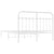 Metal Bed Frame without Mattress with Headboard White 150x200 cm