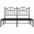 Metal Bed Frame without Mattress with Headboard Black 135x190 cm