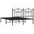 Metal Bed Frame without Mattress with Headboard Black 135x190 cm