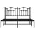 Metal Bed Frame without Mattress with Headboard Black 150x200 cm