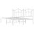 Metal Bed Frame without Mattress with Headboard White 135x190 cm