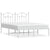 Metal Bed Frame without Mattress with Headboard White 150x200 cm