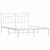 Metal Bed Frame without Mattress with Headboard White 150x200 cm