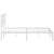 Metal Bed Frame without Mattress with Headboard White 150x200 cm