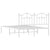 Metal Bed Frame without Mattress with Headboard White 150x200 cm