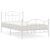 Metal Bed Frame without Mattress with Footboard White 107x203 cm King Single