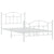 Metal Bed Frame without Mattress with Footboard White 107x203 cm King Single