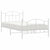 Metal Bed Frame without Mattress with Footboard White 107x203 cm King Single
