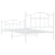 Metal Bed Frame without Mattress with Footboard White 107x203 cm King Single