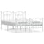Metal Bed Frame without Mattress with Footboard White 135x190 cm