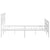 Metal Bed Frame without Mattress with Footboard White 135x190 cm