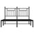 Metal Bed Frame without Mattress with Headboard Black 150x200 cm