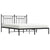 Metal Bed Frame without Mattress with Headboard Black 183x203 cm King