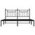 Metal Bed Frame without Mattress with Headboard Black 183x203 cm King