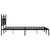 Metal Bed Frame without Mattress with Headboard Black 183x203 cm King