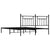 Metal Bed Frame without Mattress with Headboard Black 183x203 cm King