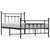 Metal Bed Frame without Mattress with Footboard Black 107x203 cm King Single