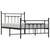 Metal Bed Frame without Mattress with Footboard Black 107x203 cm King Single