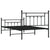 Metal Bed Frame without Mattress with Footboard Black 107x203 cm King Single