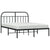 Metal Bed Frame without Mattress with Headboard Black 135x190 cm