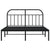 Metal Bed Frame without Mattress with Headboard Black 135x190 cm