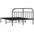 Metal Bed Frame without Mattress with Headboard Black 135x190 cm