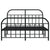 Metal Bed Frame without Mattress with Footboard Black 135x190 cm
