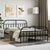 Metal Bed Frame without Mattress with Footboard Black 135x190 cm
