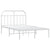 Metal Bed Frame without Mattress with Headboard White 135x190 cm