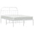 Metal Bed Frame without Mattress with Headboard White 135x190 cm