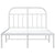Metal Bed Frame without Mattress with Headboard White 135x190 cm