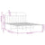 Metal Bed Frame without Mattress with Headboard White 135x190 cm