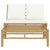 2 Piece Garden Lounge Set with Cream White Cushions Bamboo