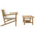 2 Piece Garden Lounge Set with Cream White Cushions Bamboo