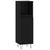 3 Piece Bathroom Cabinet Set Black Engineered Wood