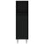 3 Piece Bathroom Cabinet Set Black Engineered Wood