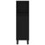 3 Piece Bathroom Cabinet Set Black Engineered Wood