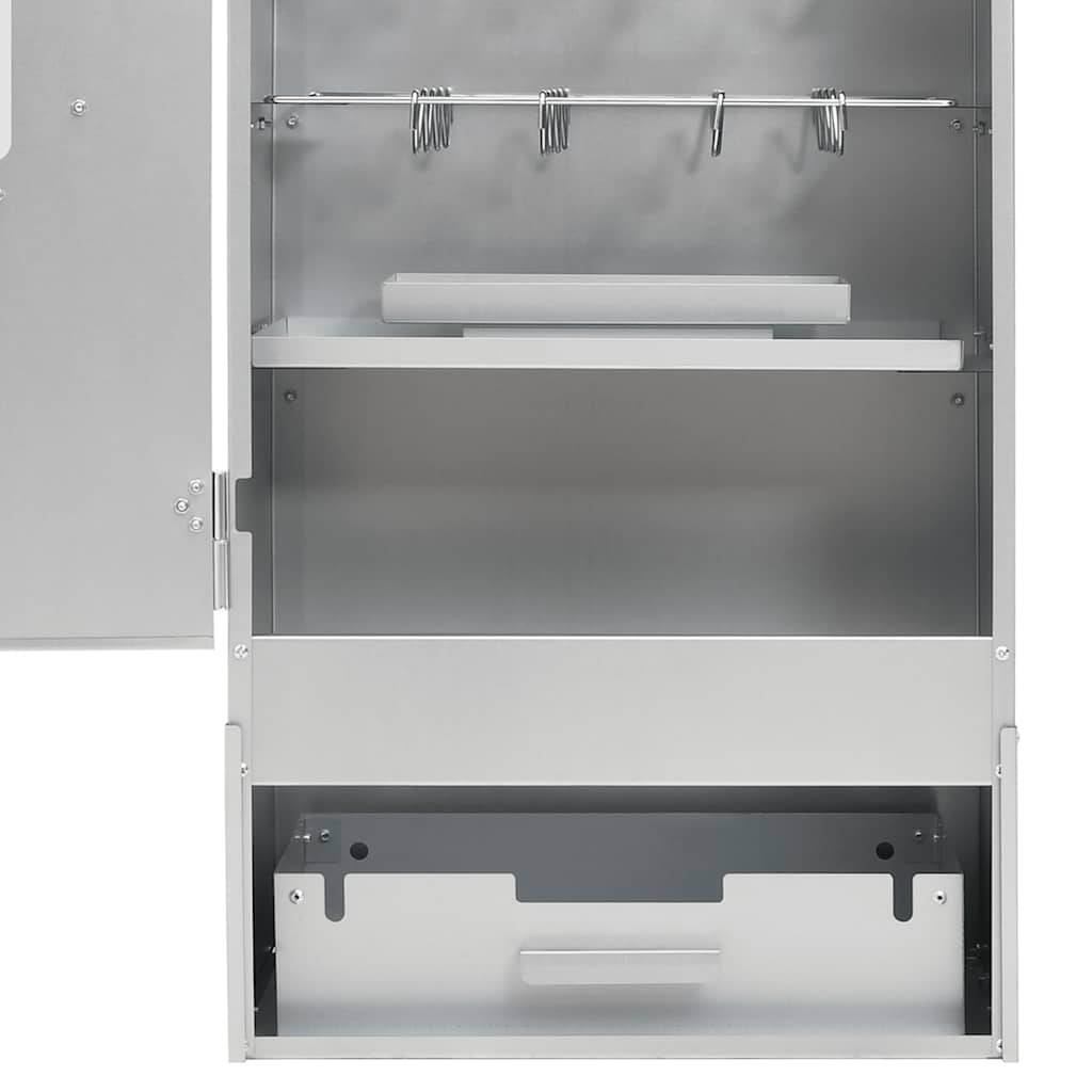 BBQ Oven Smoker with Wood Chips 44.5x29x110 cm Galvanised Steel
