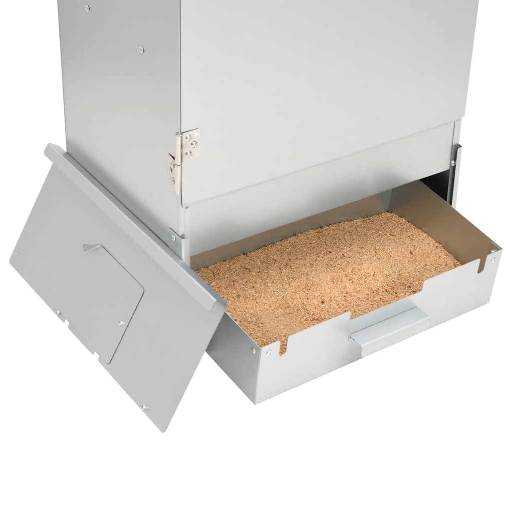 BBQ Oven Smoker with Wood Chips 44.5x29x110 cm Galvanised Steel