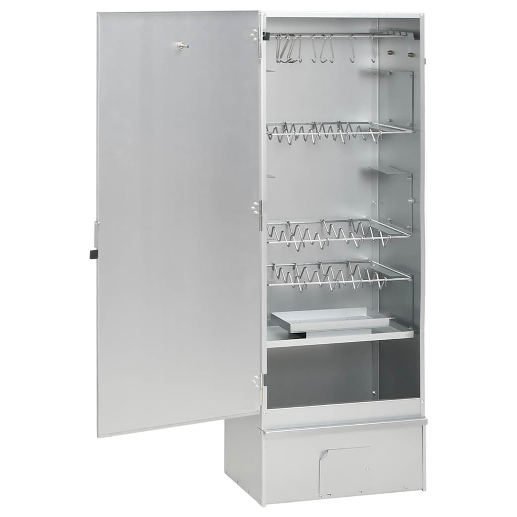 BBQ Oven Smoker with Wood Chips 44.5x29x110 cm Galvanised Steel